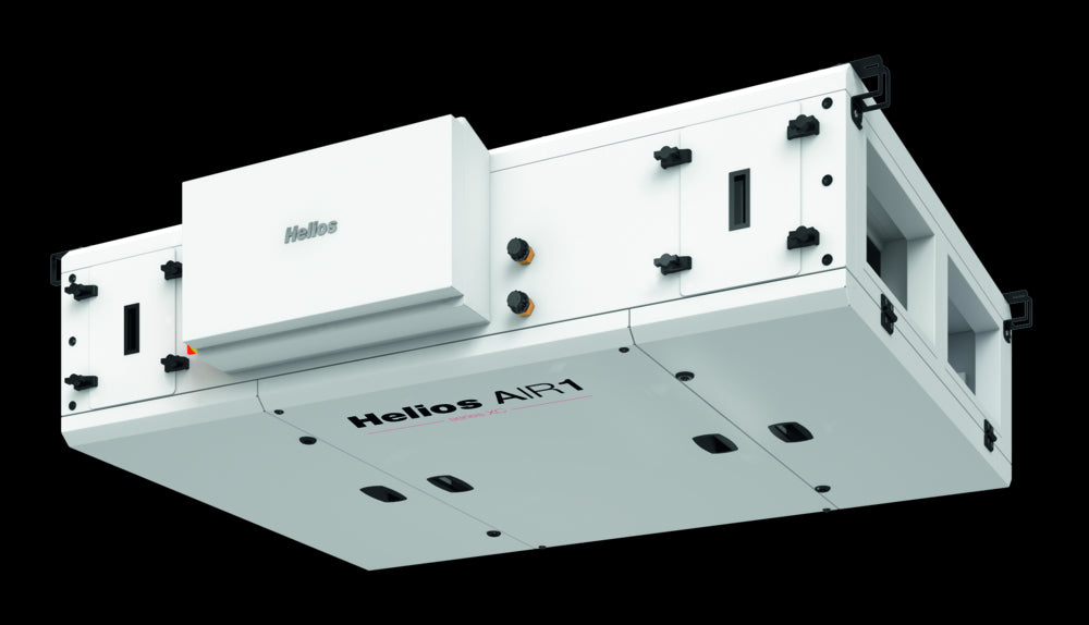 Helios Lüftungsgerät AIR1 XC 500 R mit WRG Kreuzgegenstrom-WT, Decke, el. VH